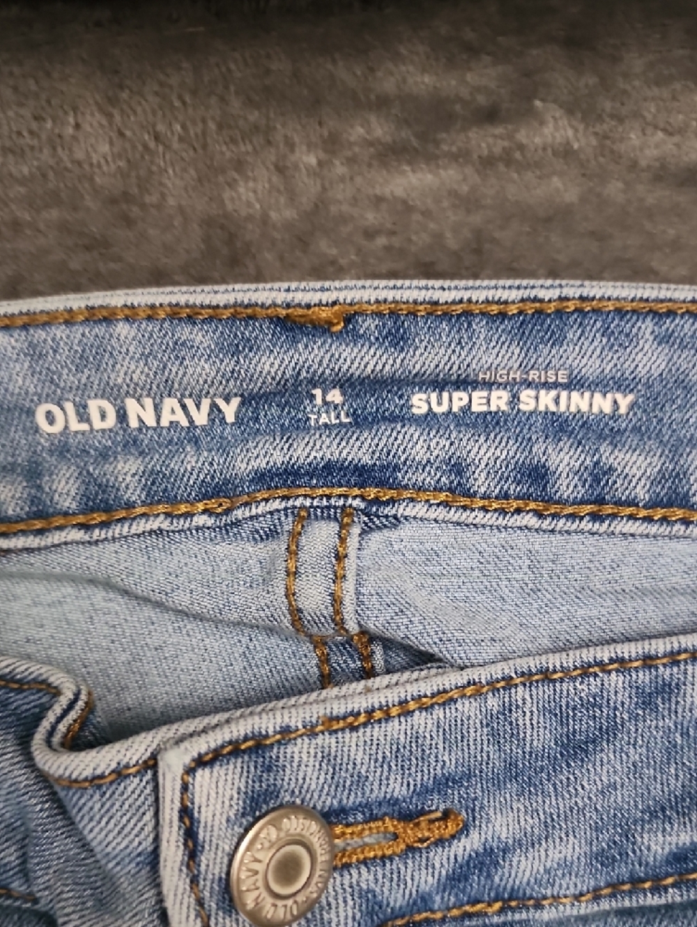 Old Navy Light Blue Women's Super Skinny Jeans Size 14 Tall - Picture 3 of 8